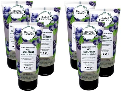 Herbal Essences Curl Scrunching Hair Gel, Hold Level 3, Berry Scent, 6 OZ 6 Pack