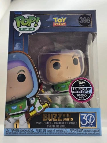 Funko Pop! Digital #398 Toy Story Buzz Lightyear Legendary LE 1,850 + Protector