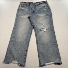 Pistola Charlie High Rise Straight Jeans Women 32 Dolores Park Wide Leg Cropped