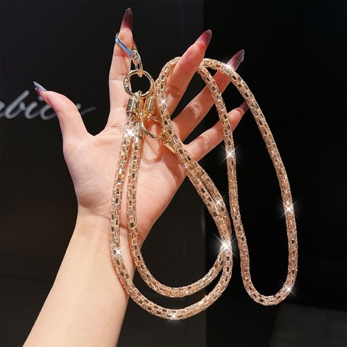 3-in-1 Rhinestone Mobile Phone Lanyard Hanging Cord Strap Phone Accessories - Photo 3 sur 17