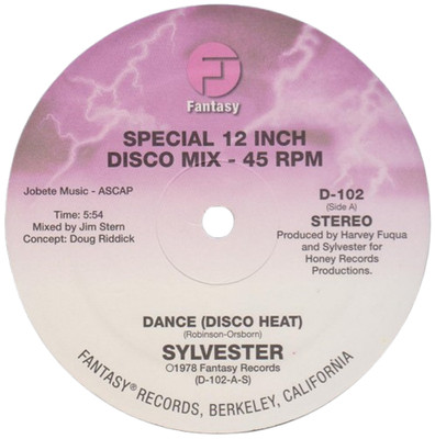 Sylvester - 'Dance (Disco Heat) / You Make Me Feel (Mighty Real)' 12''