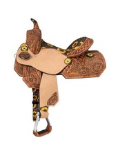 Silver Royal Western Saddle Barrel Youth Sunflower 10 Brown SR565Y