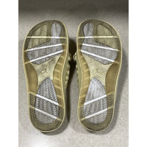 Nike Jordan Sophia Slide Gold/White Checkerboard Womens Shoes Size 8 Casual Wear - Picture 7 of 12