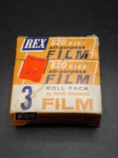 Vintage 1959 REX 620 Size All-Purpose Film Sealed 3 Pack Box