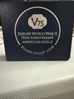 2020 W PROOF SILVER EAGLE WORLD WAR II V75 PRIVY IN OGP 75,000 MINTED