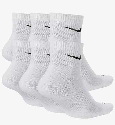 Nike Everyday Cushioned Drifit Unisex Ankle Socks, Size Medium- White - 6pairs - Picture 3 of 3