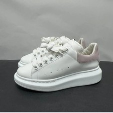 Alexander McQueen Oversized Sneakers White Pink EU35/UK2 Women Leather Low Top