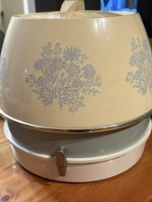 Dominion Scovill Bonnet Hood Dryer Adjustable Heat Beige Light Blue Electric