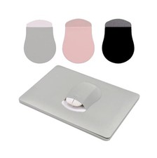 3 Pack Universal Stick-On Mouse Pouch Slim Holder Adhesive Case Grey Black