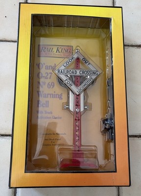 Rail King by MTH Electric Train Warning Bell Signal No.69N O Gauge Metal RK-1036