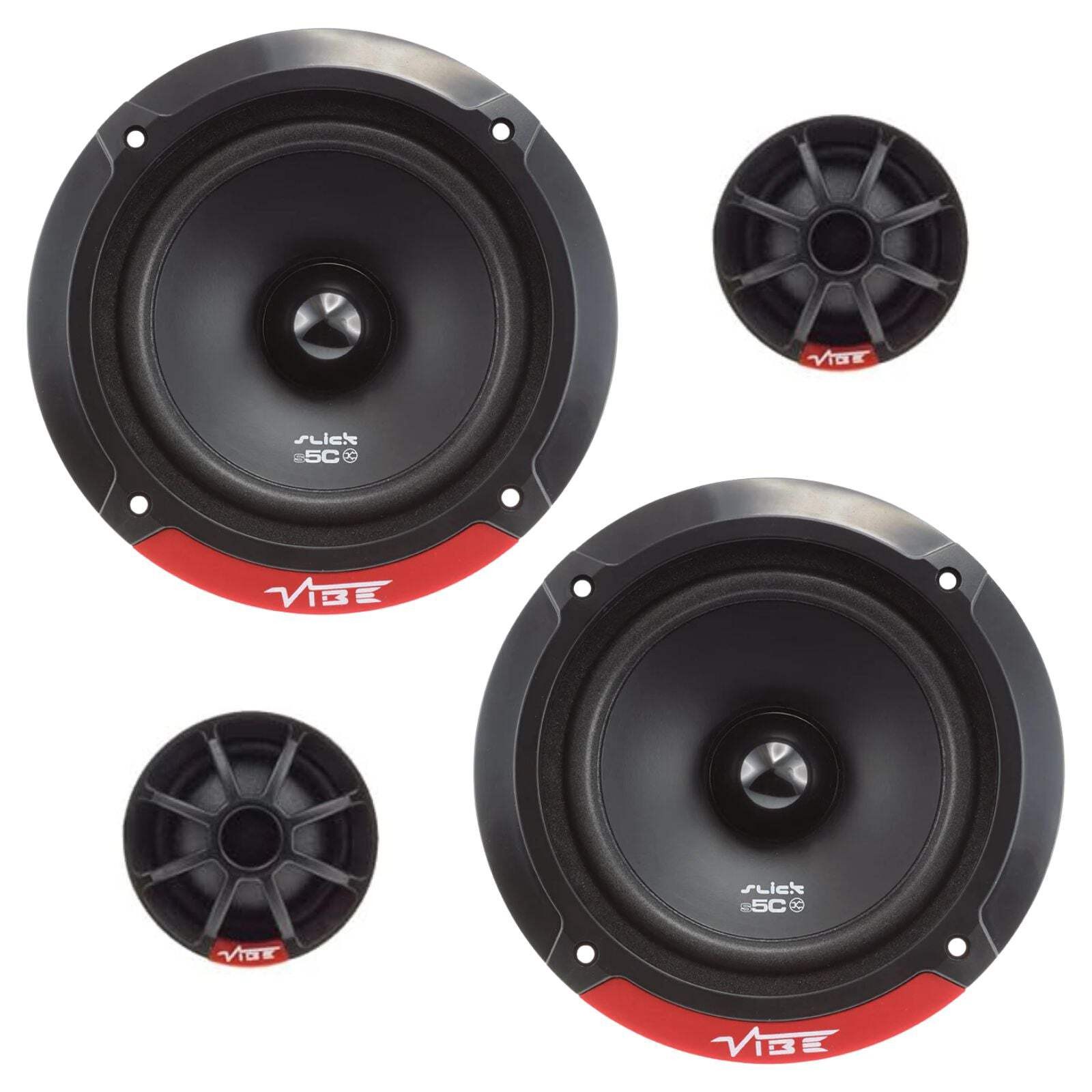 VIBE SLICK 5.25"" COMPONENT SPEAKERS. COMPLETE PAIR WITH GRILLS, SLICK5C-V7 - Image 3