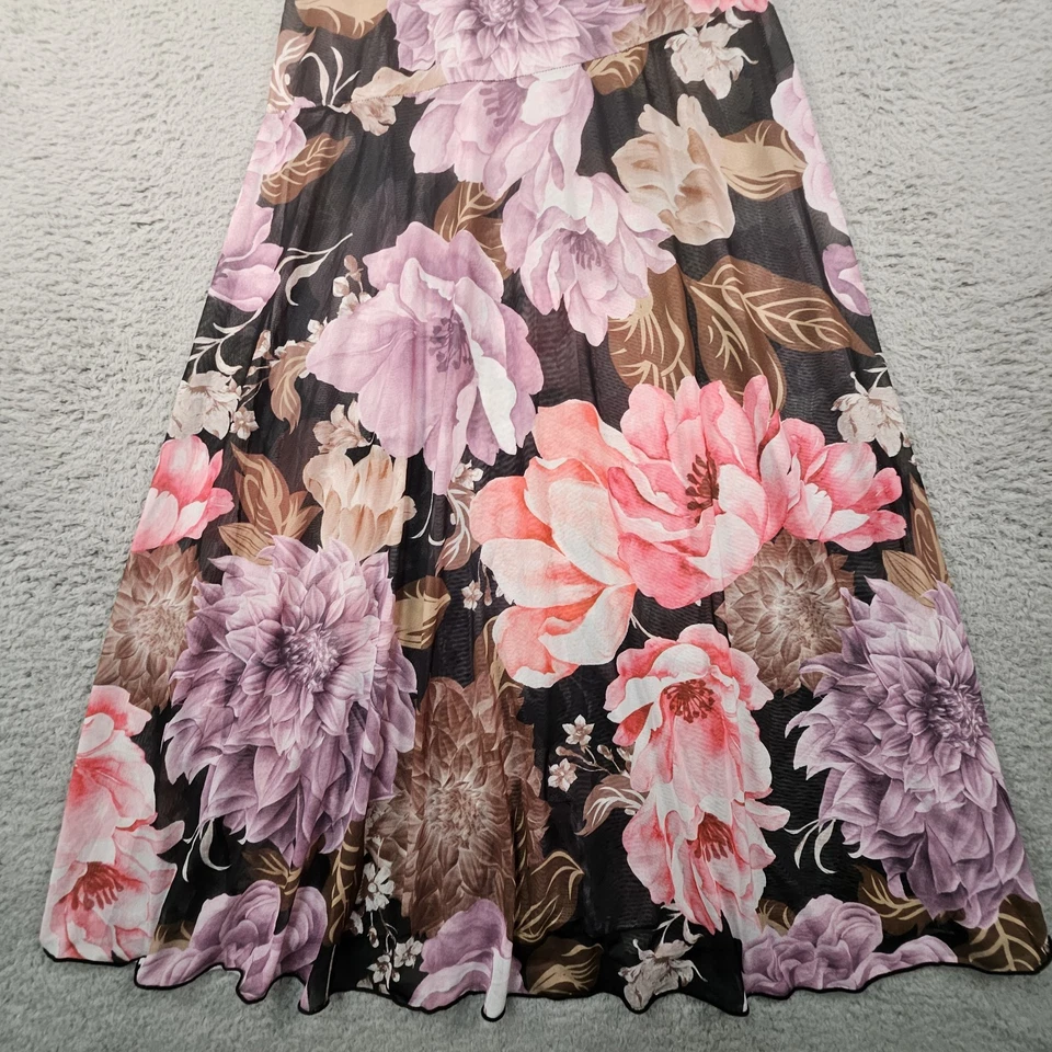 Vestido Babydoll Slip Tamanho XL Transparente Y2K Fada Floral Coquete Macio Menina Whimsigoth - Imagem 4 de 4