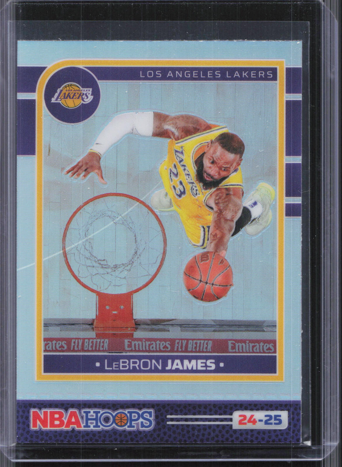 2024-25 Panini NBA Hoops #18 LeBron James Premium Holo Silver