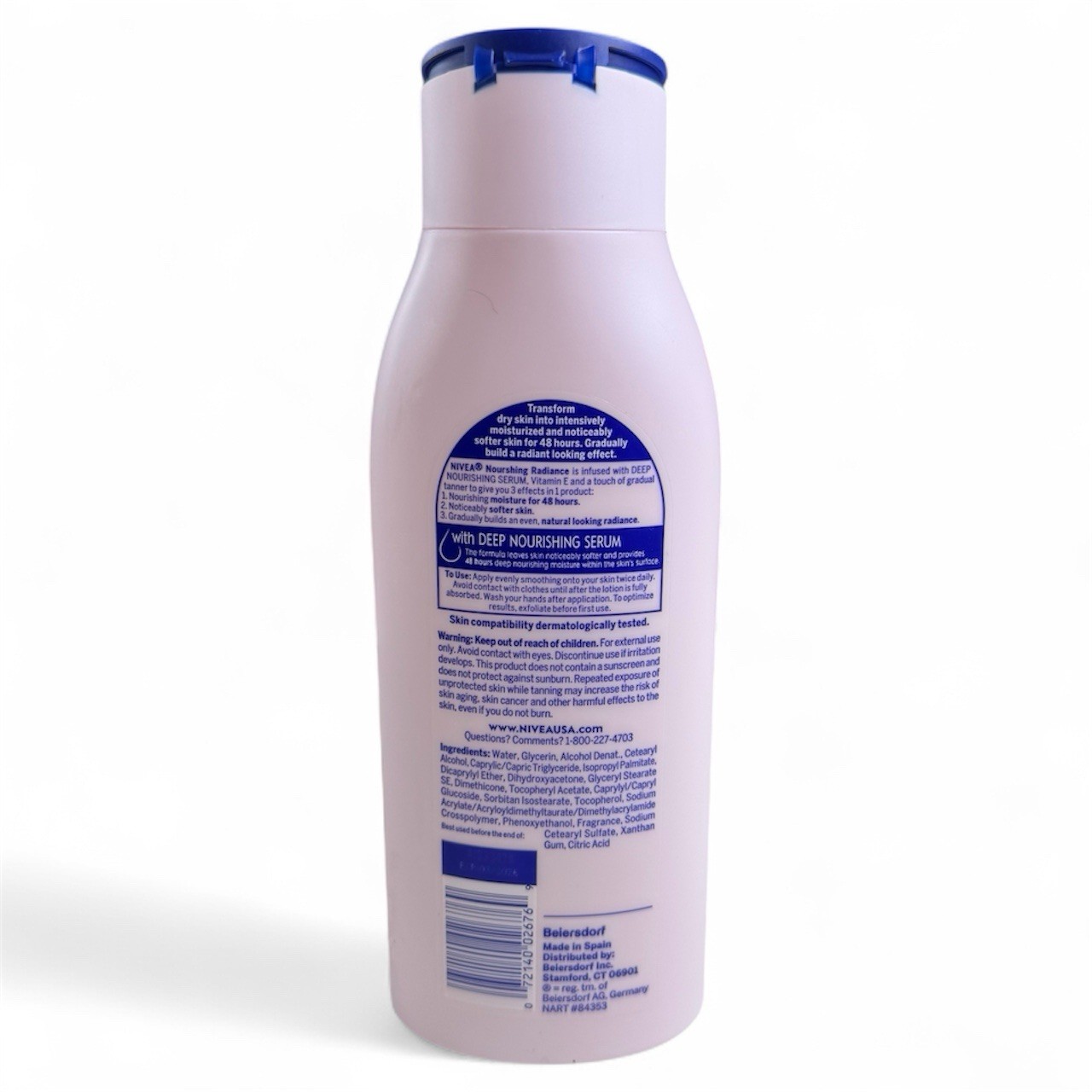 NIVEA Body Lotion Nourishing Radiance 48hr Moisturizer Gradual Tanner 13.5 fl oz