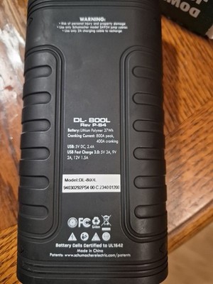 Duralast 800L  800 Peak Amp Jump Starter + power pack