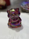 Fenton Ruby Red Carnival Glass Racoon Figurine
