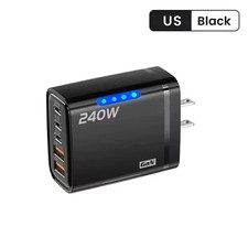 240W Fast Charging USB Type C US Wall Charger For Samsung iPhone Android Phone