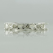 925 Sterling Silver 3x4mm Oval Semi Mount Eternity Ring For Engagement Ring
