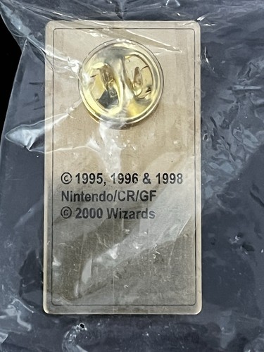 POKEMON Pin Volcano Wizards Badge Factory Sealed Vintage 2000 Made in Taiwan ROC - Picture 3 of 8