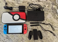 Nintendo Switch Handheld Console System - Neon Red Blue - V1  HC-001 Excellent