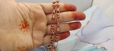 Pure Solid Copper Cuban Curb Chain Link 158gr Heavy 7MMChunky Necklace
