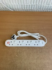 Masterplug Four Socket Extension Lead, 2 Metre Cable, Surge Protection