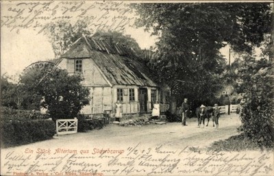 Ak Süderbrarup in Angeln, Partie an einem alten Haus - 10947212