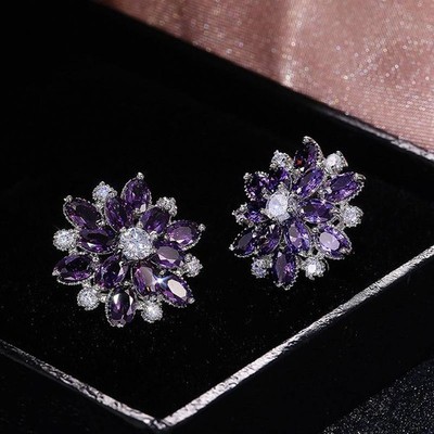 Womens Stud Engagement Fashion Cubic Zirconia Jewelry Accessories Earrings