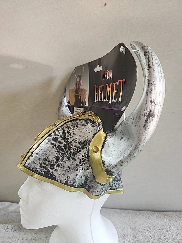 Acessório fantasia capacete de vinil viking - Imagem 3 de 4