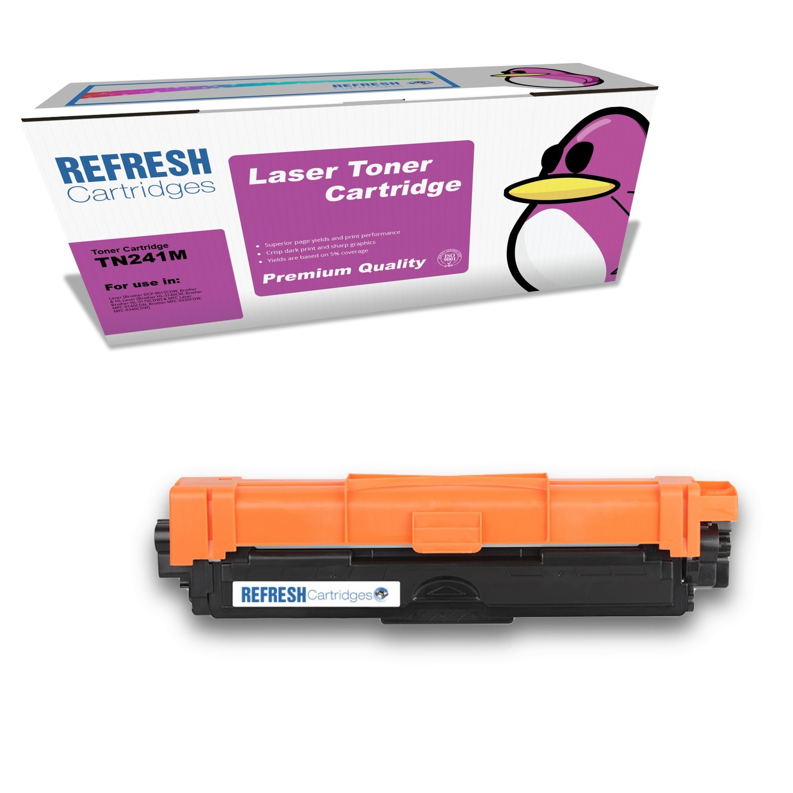 Refresh Cartridges Magenta TN241M Toner Compatible With Brother Printers