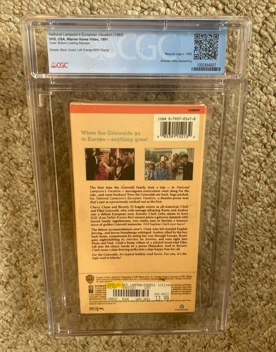 π₯ CGC 9.6 π₯ 1991 National Lampoons European Vacation VHS π₯ HIGH GRADE π₯ - Picture 2 of 2