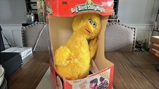 1986 Sesame Street Big Bird StoryMagic Talking Toy Box Tapes Book, Mouth no Move