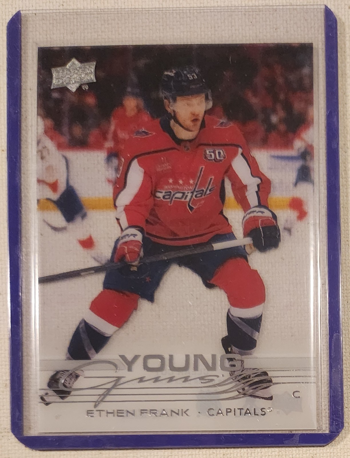 2025-26 Upper Deck Series 1 Clear Cut Young Guns Ethen Frank #240 RC CAPITALS