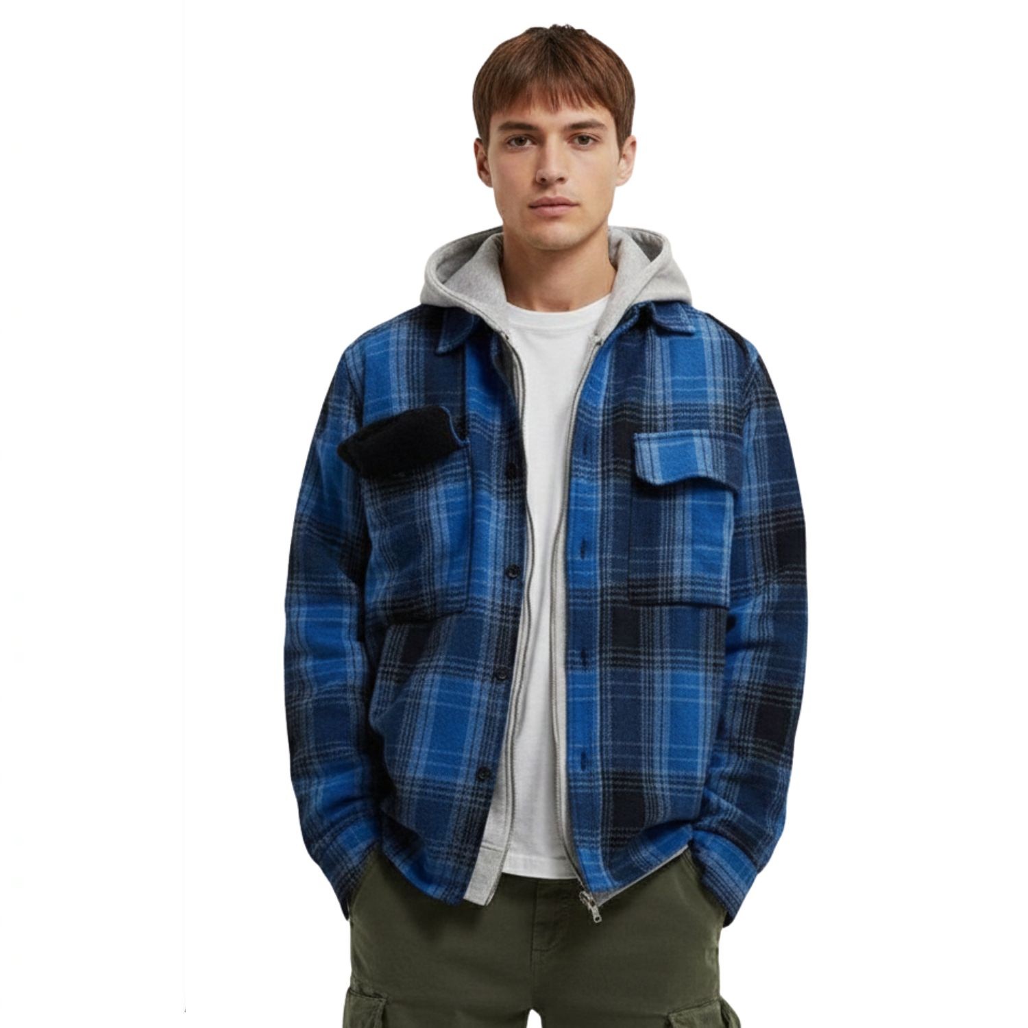 Blaues Karohemd fr Mnner von Zara S 10290₽