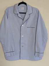 Brooks Brothers Men Cotton Pajama Set Size M Long Sleeve Button Front