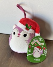 Mini Squishmallows Allina Squirrel Christmas 4" Plush Ornament 2023 NWT