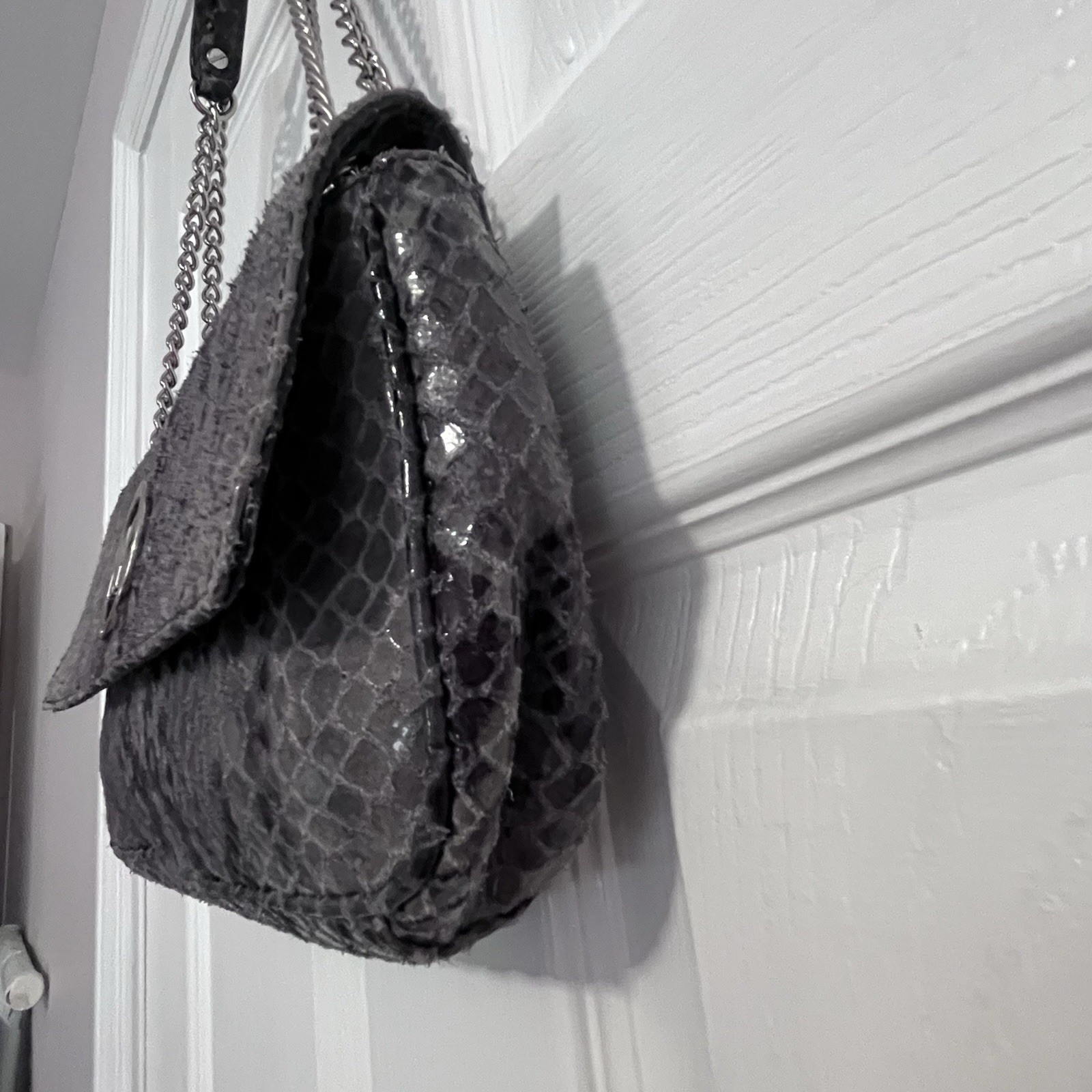 Michael Kors Fulton Python Embossed Shoulder Purs… - image 5