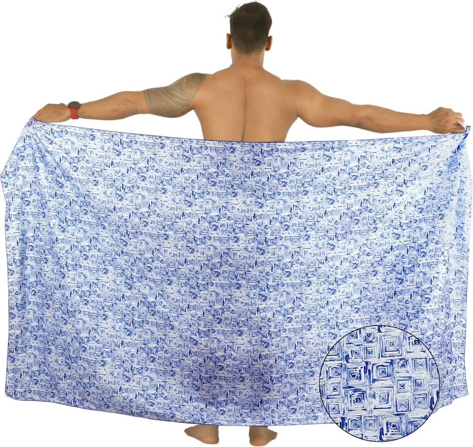 LA LEELA Para hombres Sarong Cubre Envolturas Nadar Playa Talla Única Dodger Geométrico Foto 2 de 3
