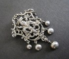 Vintage Sterling Peruzzi Florence Brooch/Pin-Renaissance Fleur de Lis Pin-Italy — photo 3