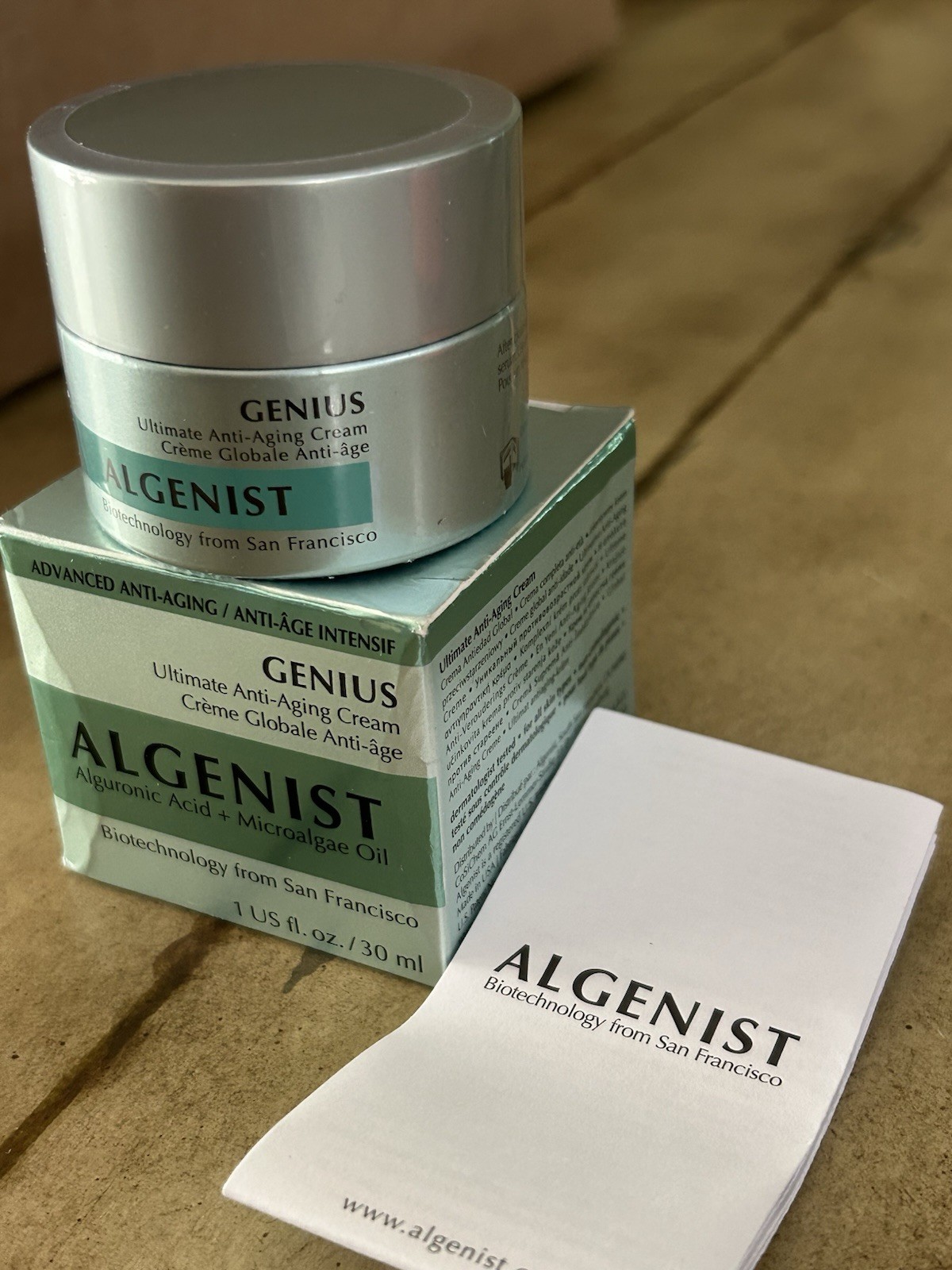 ALGENIST Genius Ultimate Anti-Aging Cream with Agluronic Acid 1 oz Sealed w/Box