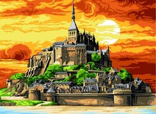 Seg De Paris Needlepoint canvas for halfstitch without yarn Canvas Mont Saint...