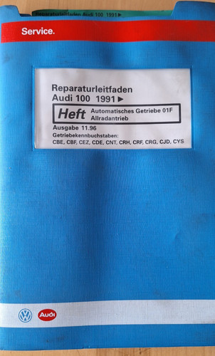 Reparaturleitfaden Audi 100 ab91 C4 Quattro Automatik Automatisches Getriebe 01F