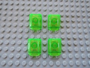 LEGO 4 x Cockpit Schrägstein Motorhaube Bogen 30602 2x2 gewölbt tr. hellgrün