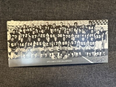 Autographed 1972 Tiger-Cats Grey Cup Angelo Mosca Great Condition Oskee Wee Wee!