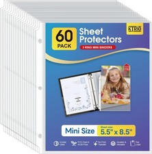 KTRIO Heavyweight Sheet Protectors 5.5 x 8.5 inch, x Clear