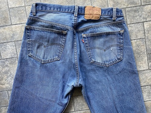 Vintage Levi’s 501 Jeans Herren 38x36 Blau Made In USA Vintage Denim Button Fly - Bild 15 von 18