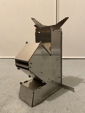 Portable Stainless Rocket Stove Cooking Camping Hiking Mini Wood Burning Folding