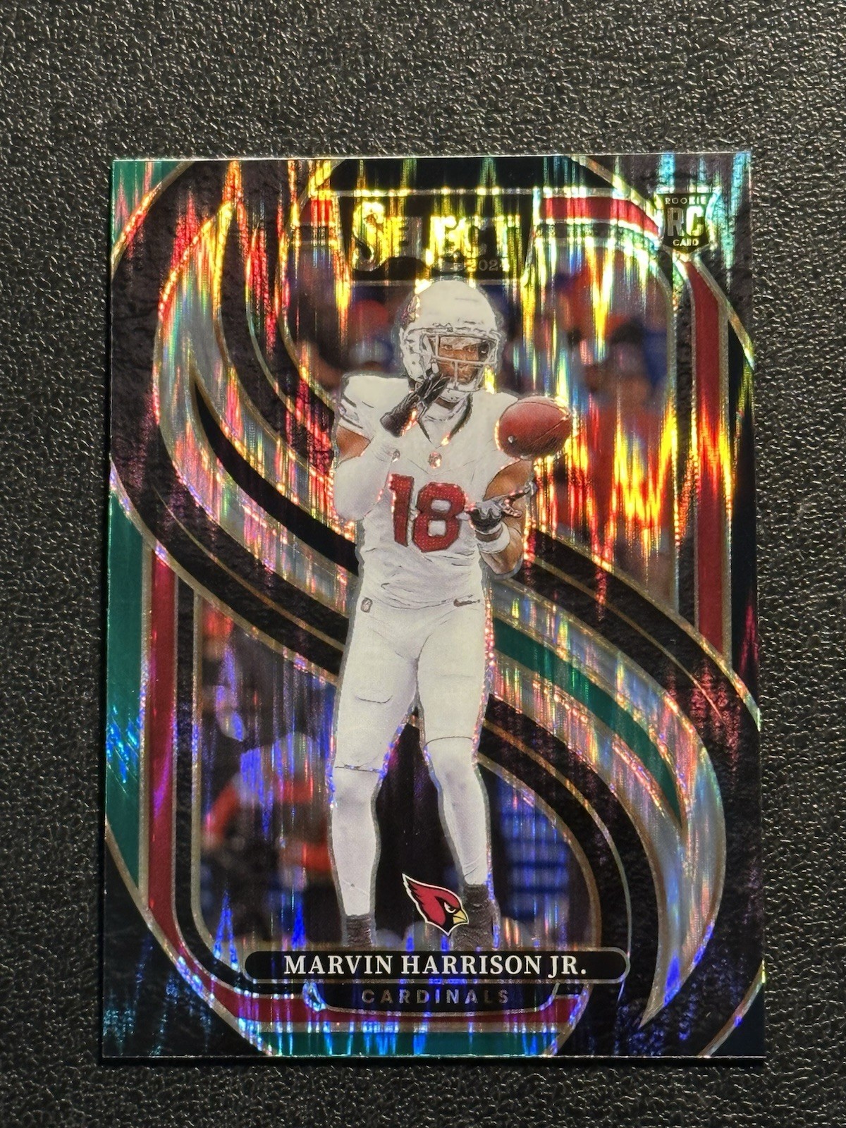 2024 Select Marvin Harrison Jr #115 Premier Level Black And Green Shock RC