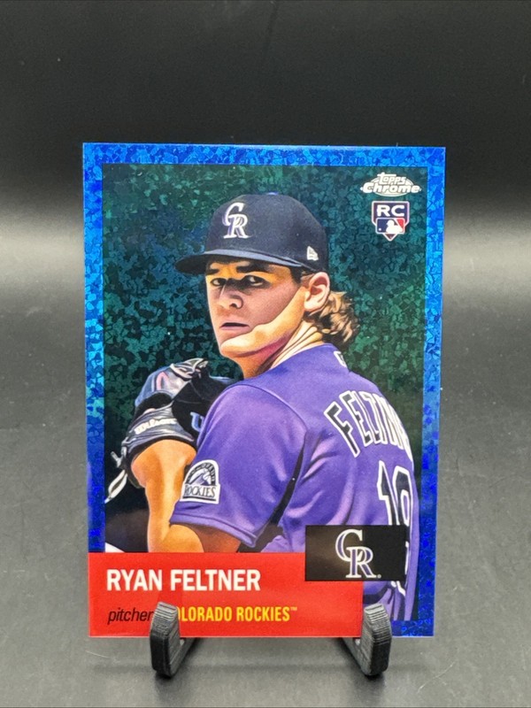 2022 Topps Chrome Platinum Anniversary Ryan Feltner RC Blue Mini-Diamond 176/199