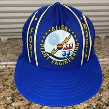 RARE 80s VTG Alcon Plant Engineering Hat Cap Fort Worth Texas Proline USA Made